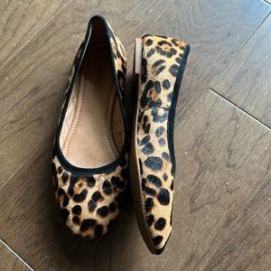 Madewell Cheetah Print Faux Fur Flats